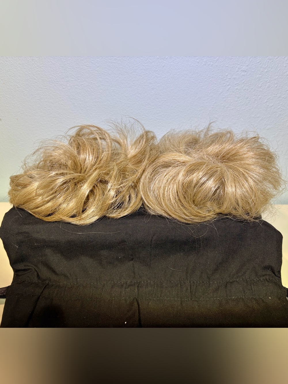 2 Toni Brattin Blonde Messy Hair Bun Scrunchie in Medium Blonde - 2 Lengths